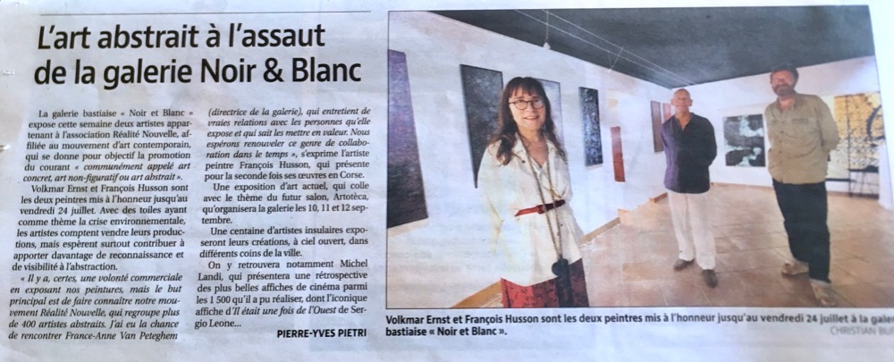 * Article presse Bastia Juillet 2020